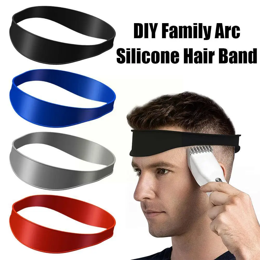 

Silicone Neckline Haircut Band For Diy Home Trimming Hair Neck Guide Headband Hair Styler Barber Styling Tool S6r5