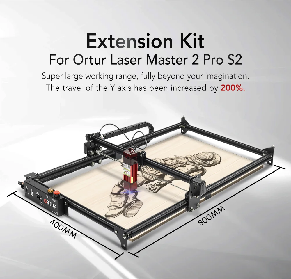 Лазерный резак ORTUR Laser Master 2 Pro лазерный с ЧПУ для дерева лучше резки помощью