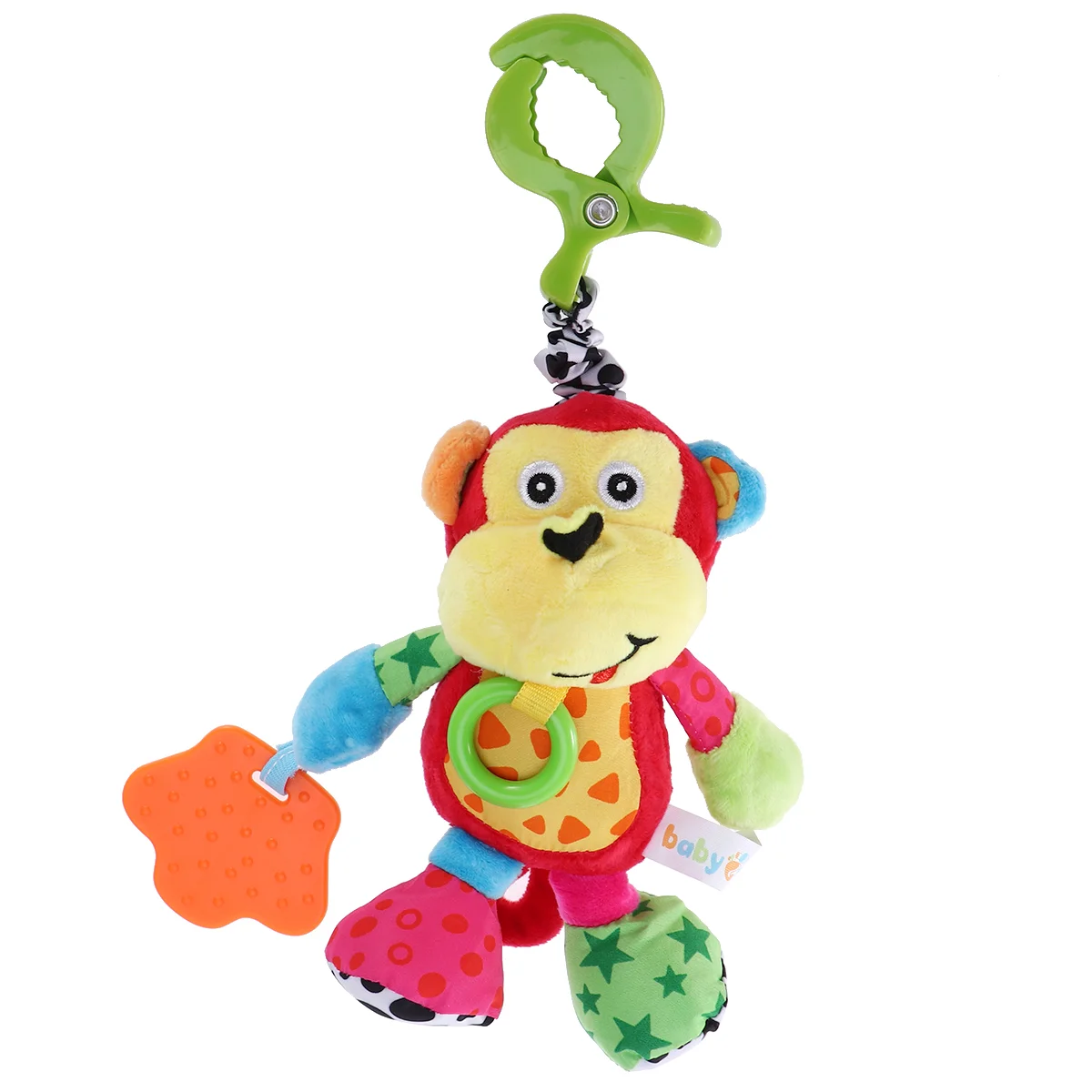 

Baby Toys Infant Plush Appease Baby Developmental Rattles Teether (Monkey)