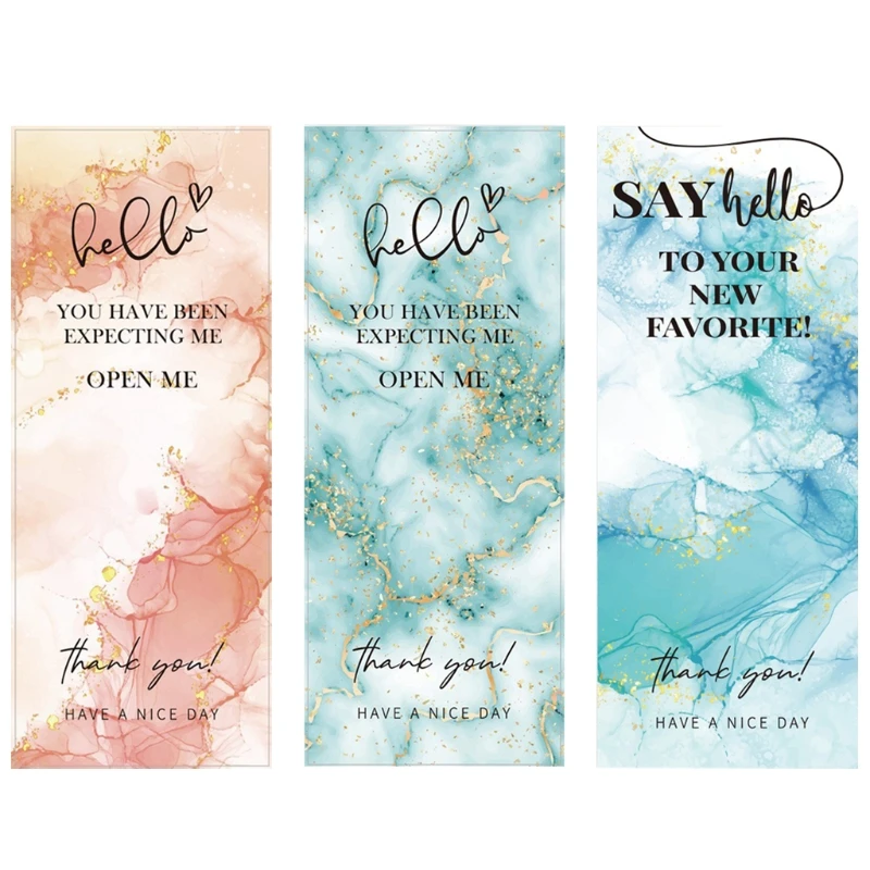 

50 Sheets Elegant Thank You Stickers Waterproof Shipping Labels Strong Adhesive