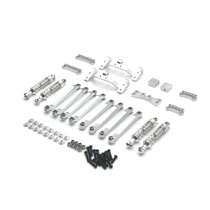 

For MN D90 D91 MN96 MN90 MN99S 1/12 RC Car Upgrade Parts Metal Pull Rod Link Tie Rod Shock Absorber Accessories,Silver