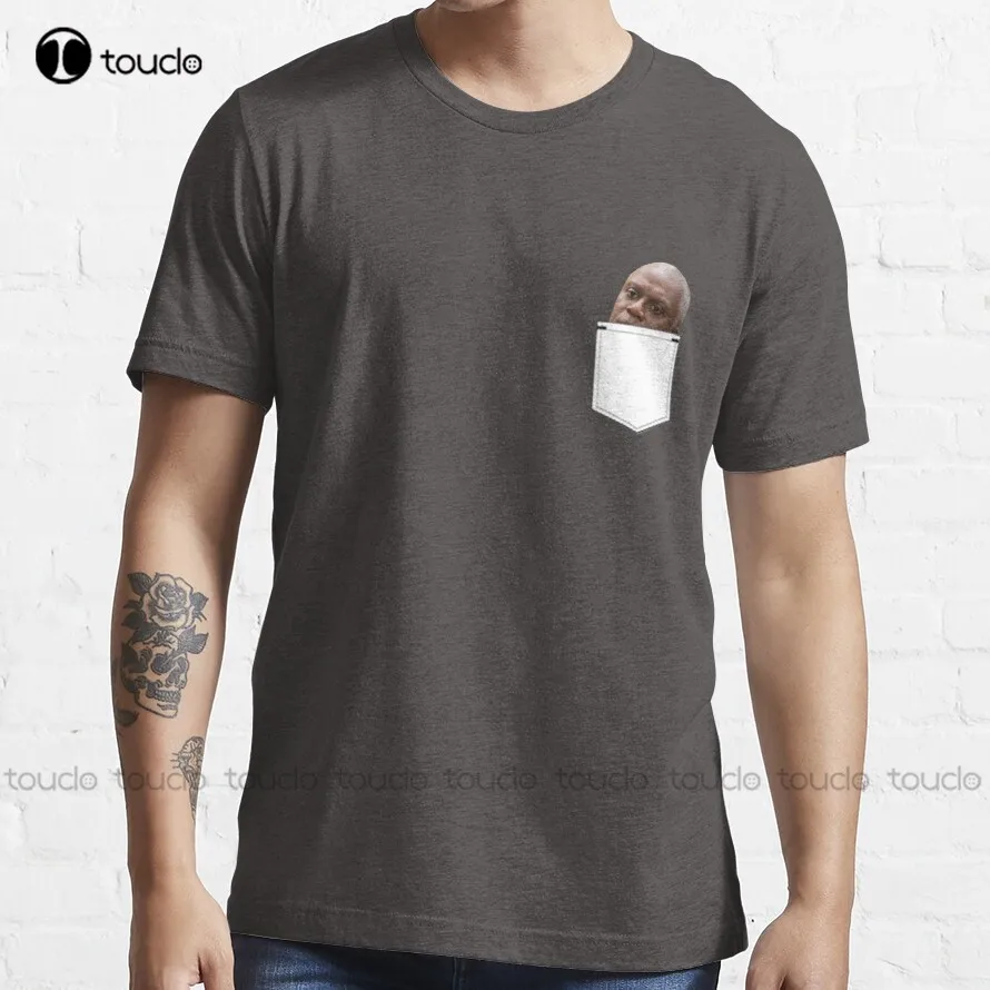 

Captain Holt, Jake Peralta Pocket Version Brooklyn Nine Nine T-Shirt Pink Shirt Cotton Outdoor Simple Vintage Casual Tee Shirts