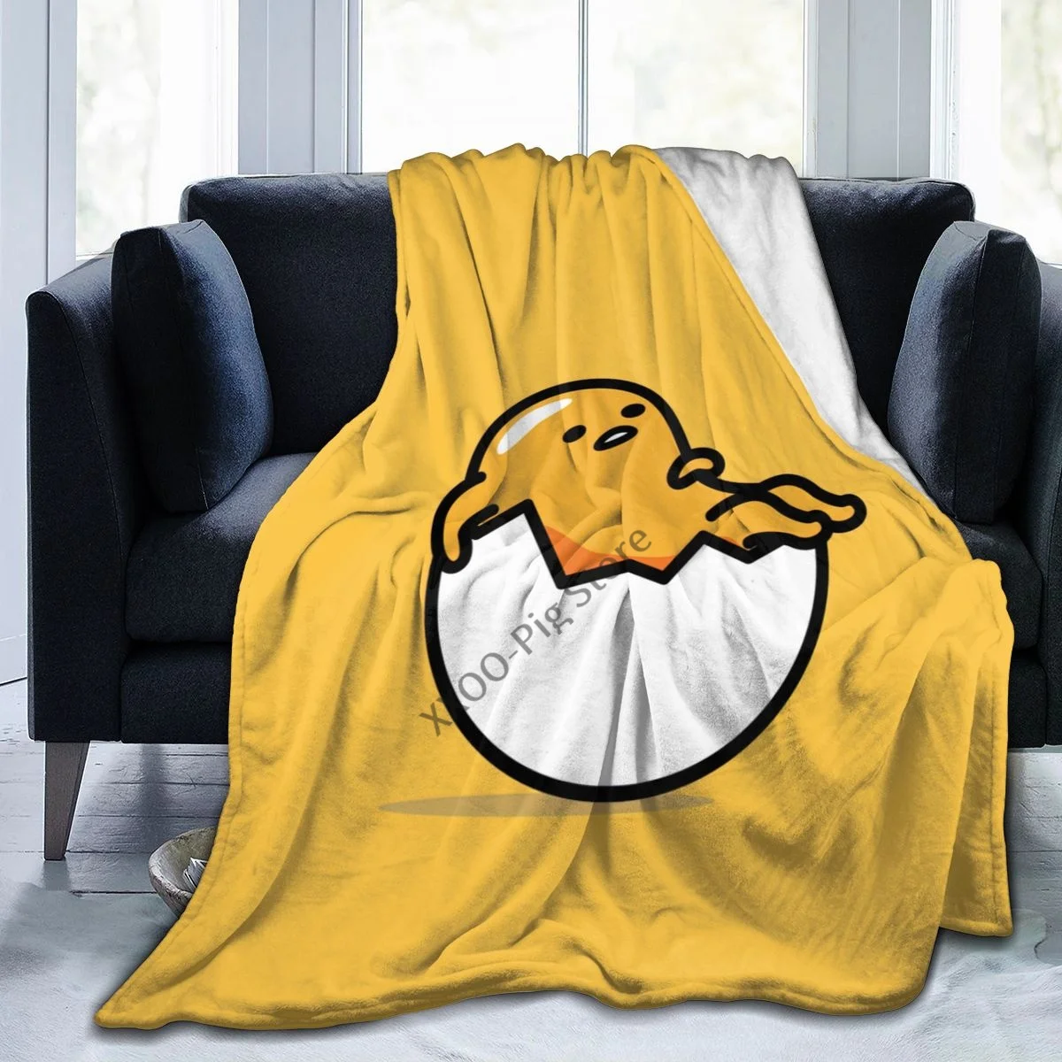 

Cute Gudetamas Lazy Egg Throw Blanket Fuzzy Warm Throws for Winter Bedding 3D Printing Soft Micro Fleece Blanket