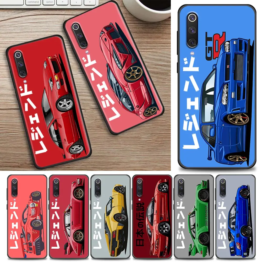 

Cartoon Tokyo JDM Drift Sports Car Mi9T Pro Case For Xiaomi Mi 8 9 9T 10 Lite CC9 10T 9SE Cover Mi Note 10 Lite Cases Soft Funda