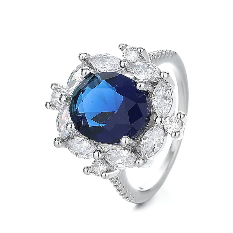 

New Fashion Simulation Blue Treasure Ring for Women