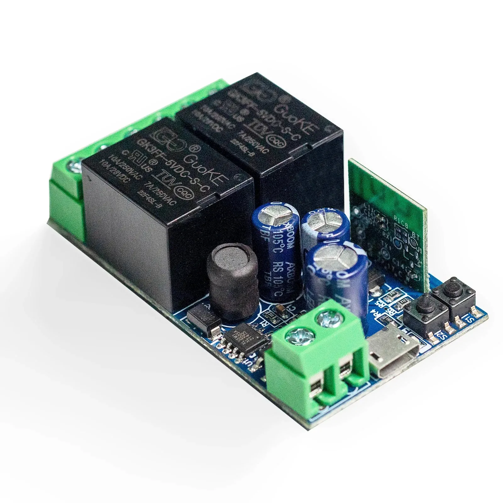 

QIACHIP сухой контакт WIFI умный переключатель DC7V-48V USB5V 2CH реле EWelink приемник дистанционное управление работает с Alexa Google Home