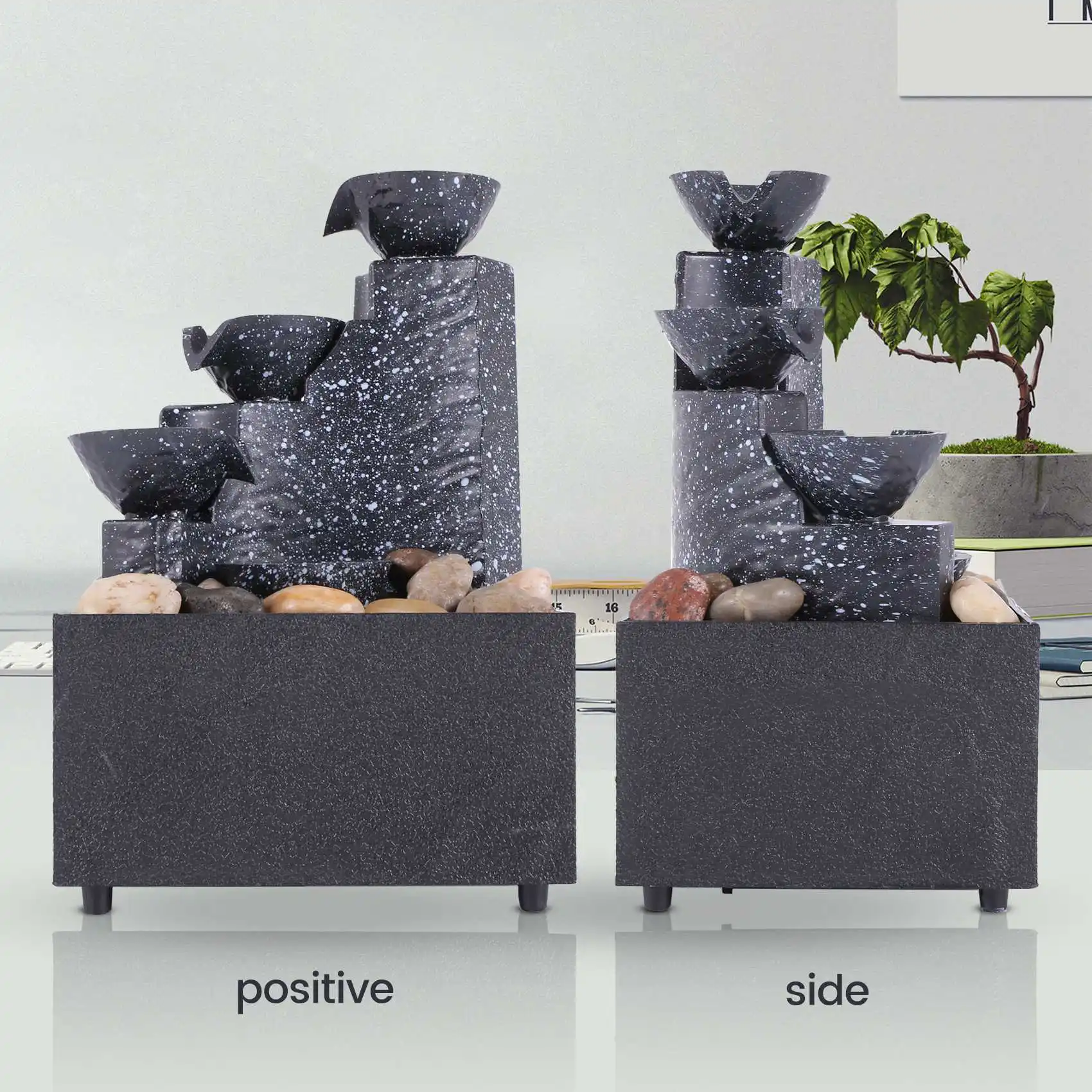 

Home Office Desktop Small Fountain Lucky Flowing Water Ornaments Landscape Decoration Craft Gifts