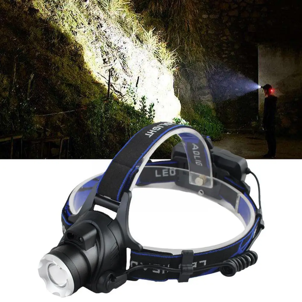 

L2 USB Induction LED Headlamp Rechargeable Waterproof Camping (Don't Flashlight Battery) Zoomable The Headlamp Contain F3S8