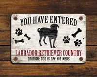 labrador retriever country funny metal signcustom wood appearance metal bar sign