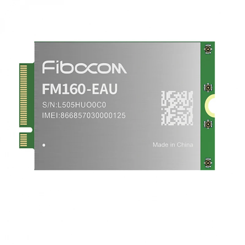 Fibocom FM160-EAU NR Sub 6 module with 3GPP Release 16, FM160-EAU compatible with LTE/WCDMA network standards