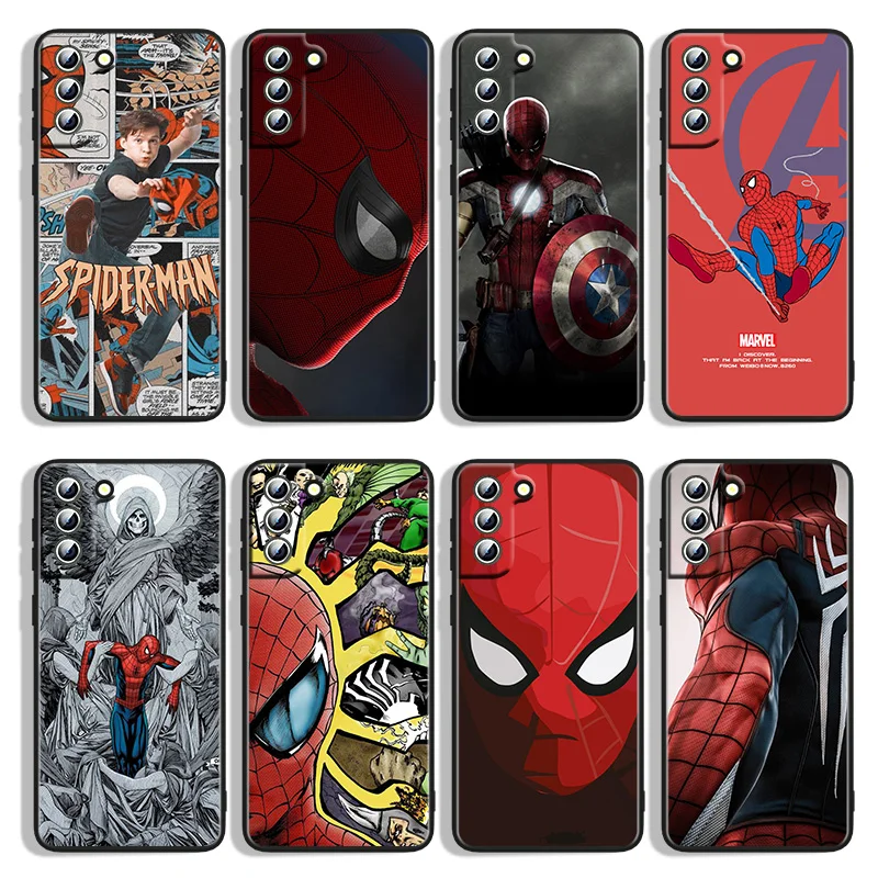 

Avengers Spiderman For Samsung Galaxy S22 S21 S20 FE Ultra S10e S10 S9 S8 S7 S6 Edge Plus Black Soft Phone Case Capa