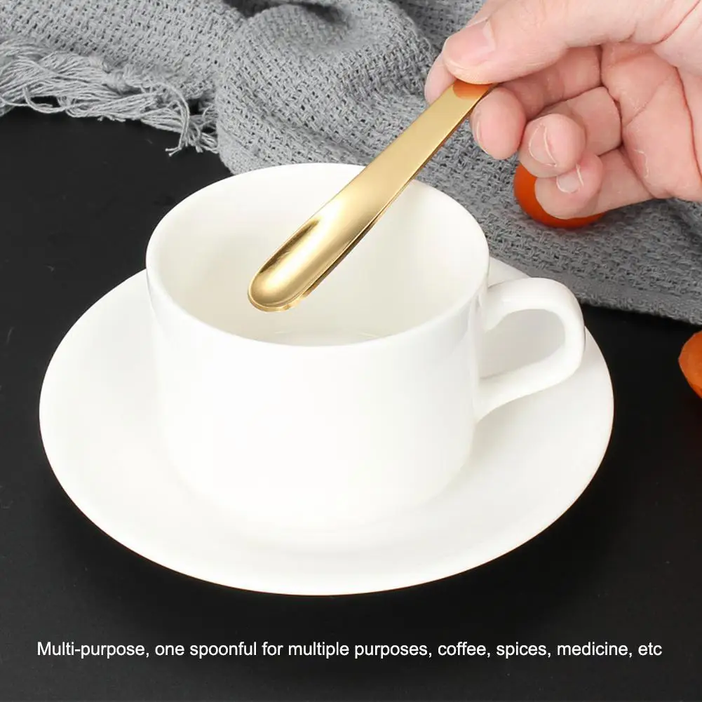 

Coffee Spoon Stainless Steel Flat Spoon For Dessert Small Coffee Scoop Mixer Stirring Bar Spoon Kitchen Tableware Z9E8