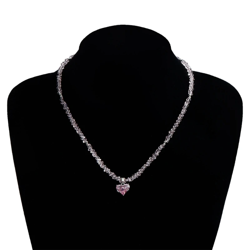 Элегантное колье ручной работы из бисера с яркой подвеской Любовь портативные