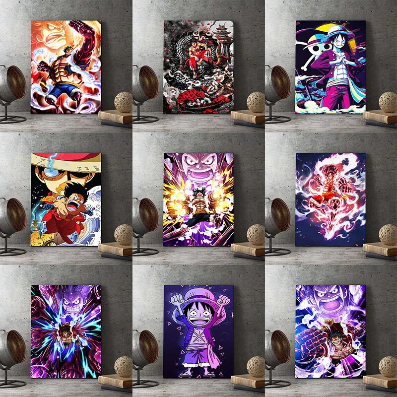 

Japanese Anime One Piece Cartoon Canvas Painting Luffy Zoro Chopper Art Poster Print Mural Pictures Wall Home Decoration Cuadros