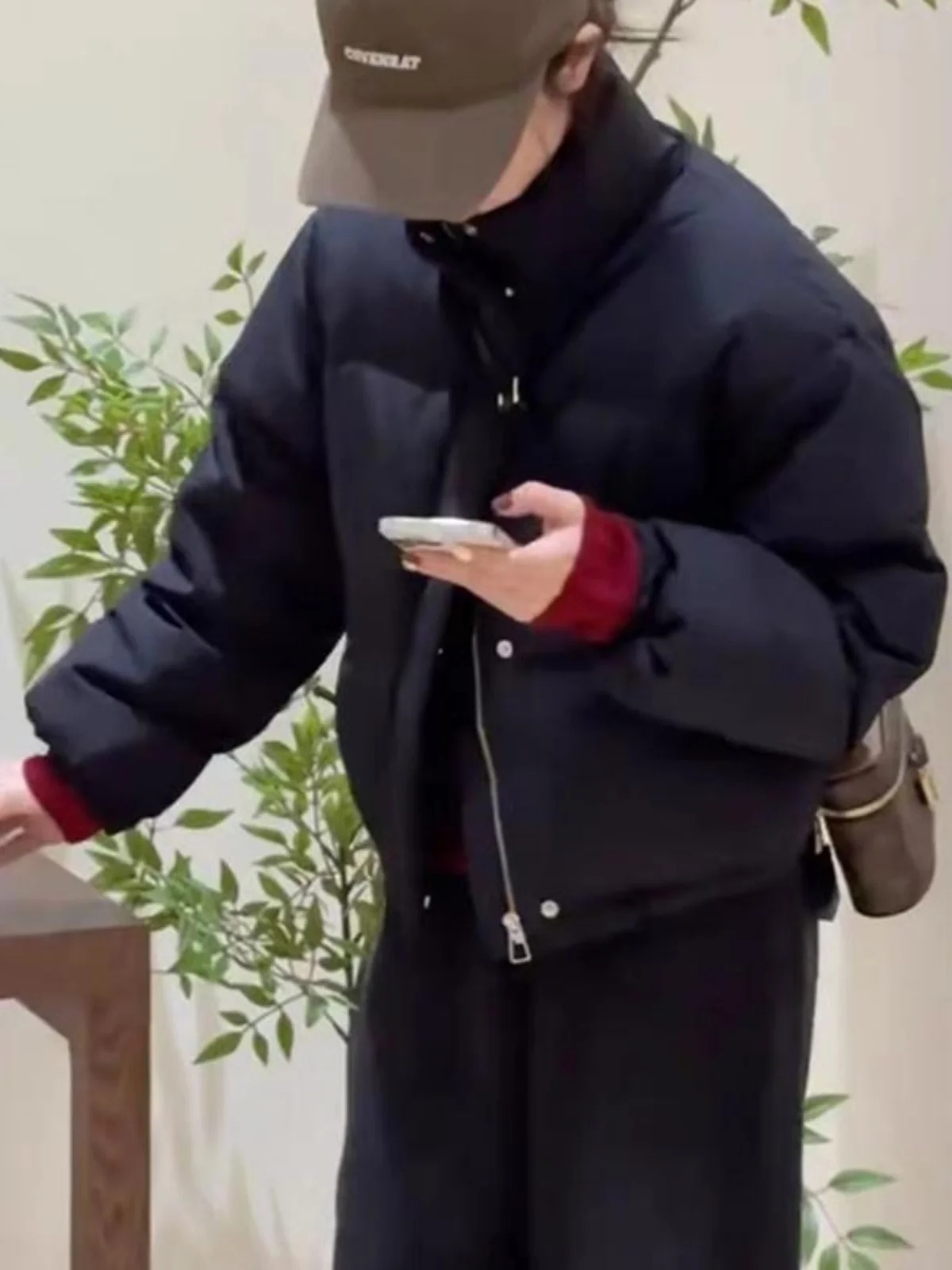 2024 новинка зимы короткий пуховик с воротником-стойкой женский маленький супер