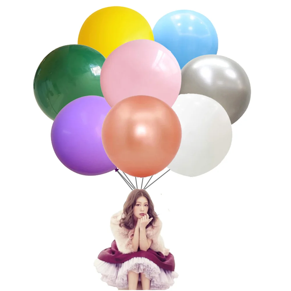 

36 дюймов разноцветные латексные воздушные шары, большие толстые круглые шары для свадьбы, праздника, дня рождения, вечеринки, праздника, укр...