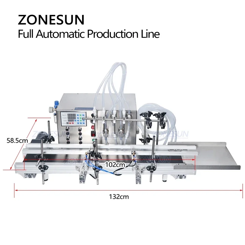 ZONESUN полностью автоматическая машина для наполнения и укупорки производственная