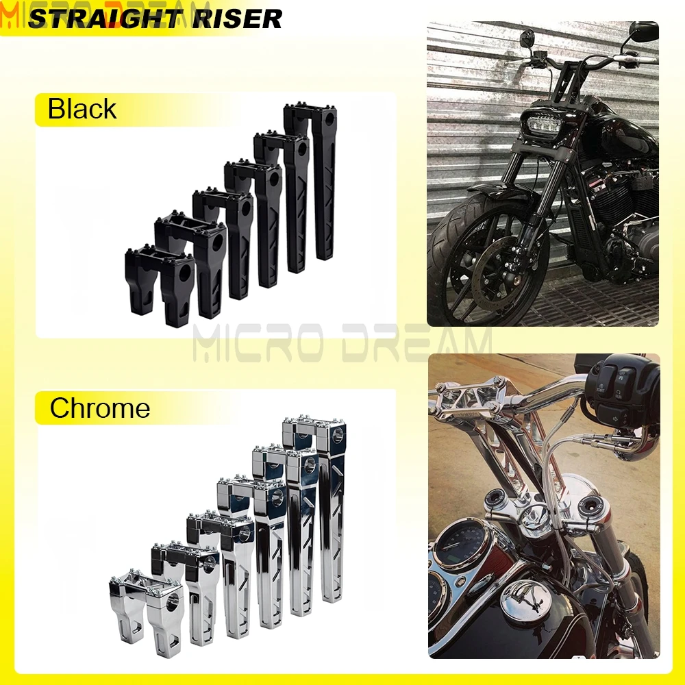 Фото Для Harley Road King FLHR Softail Dyna Street Bob Sportster мотоцикл Pullback/прямой руль стояк клубный комплект выноса руля №2