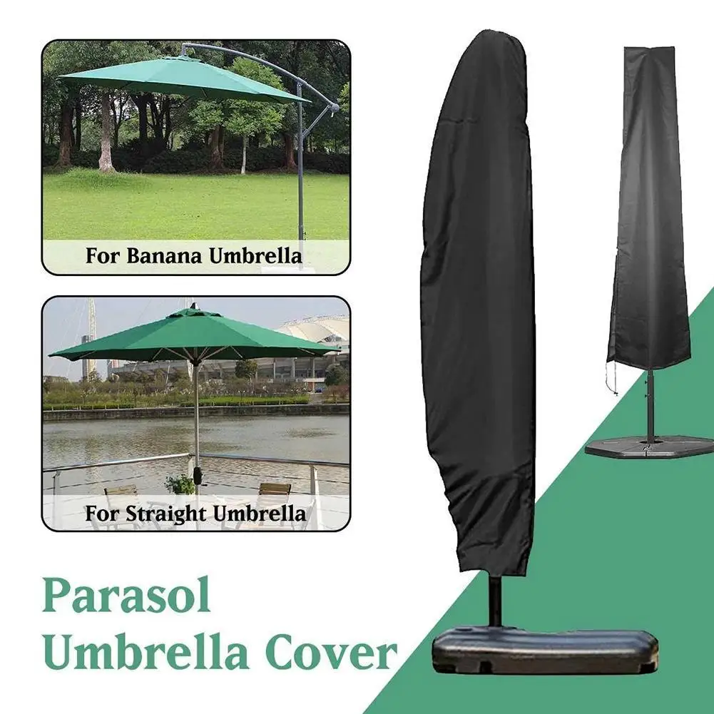 

Waterproof Oxford Cloth Outdoor Banana Umbrella Cover Garden Patio Cantilever Parasol Rain Cover Sunshade Umbrella Dust Cover