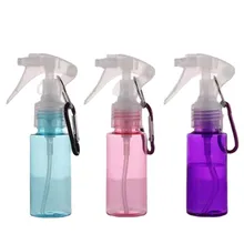 Botellas de plástico transparente con gatillo, atomizador de humedad de maquillaje con gancho de mosquetón, contenedor recargable portátil de viaje, 60ML