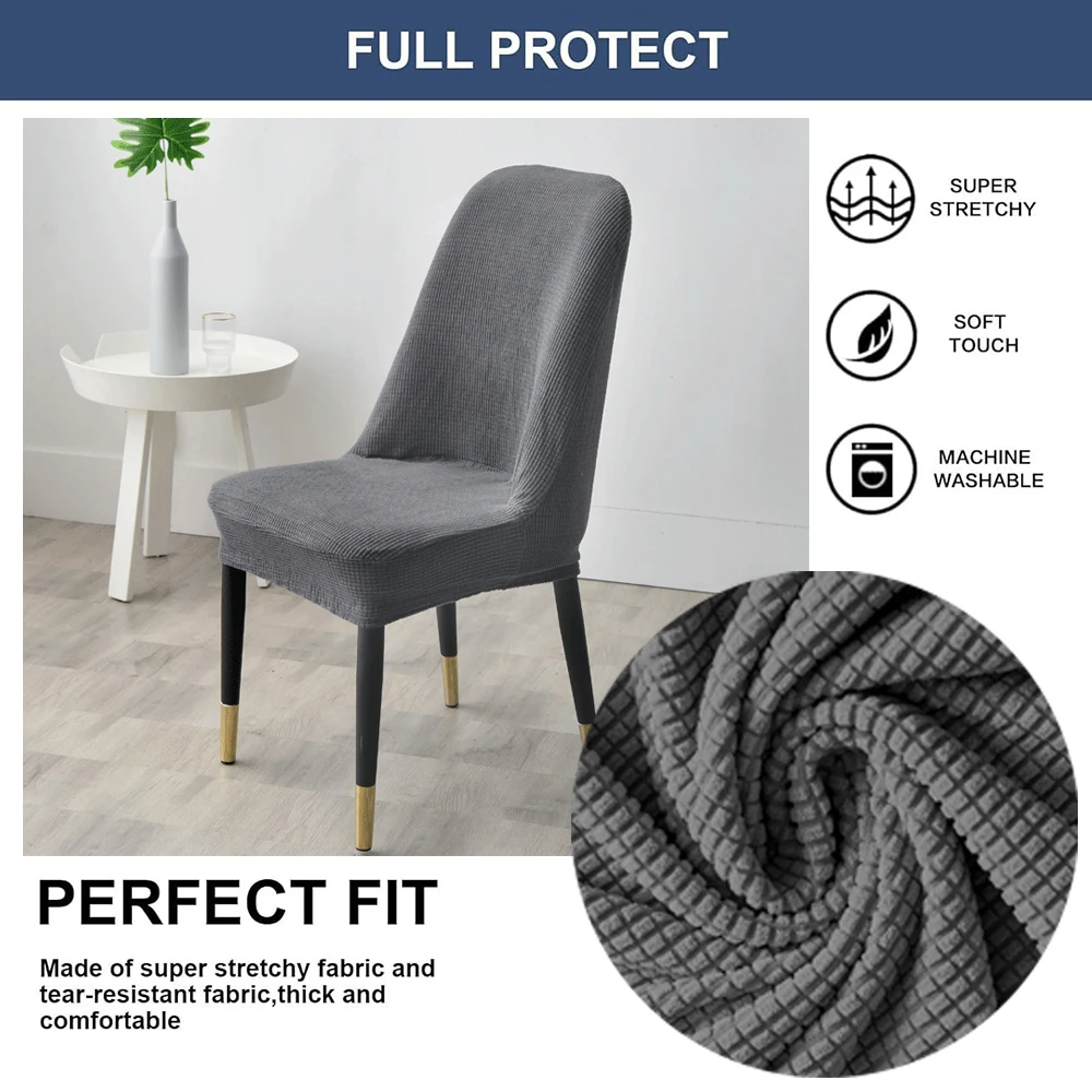 Жаккардовая изогнутая задняя крышка для обеденного стула Corn двухцветный дизайн