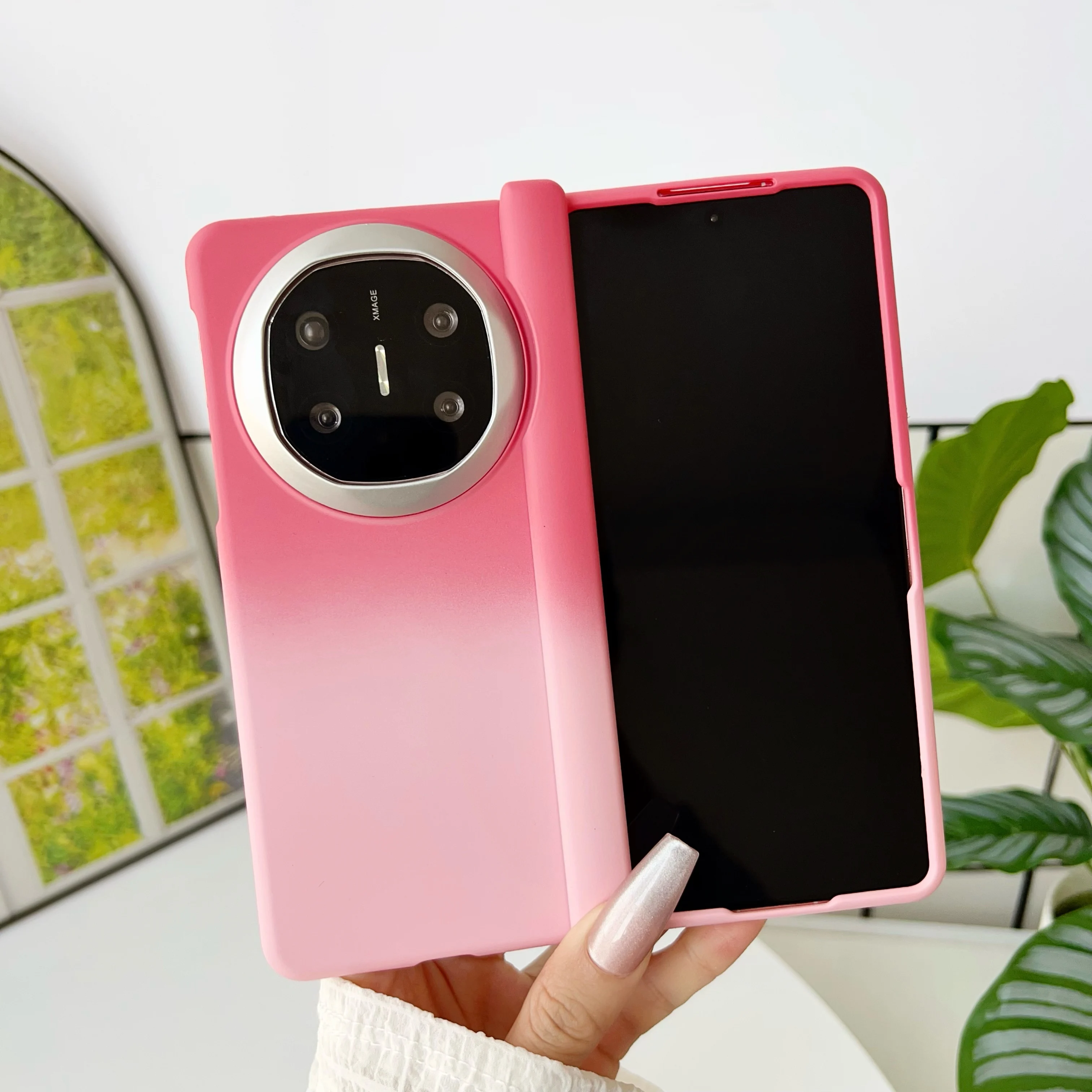 Чехол для Huawei Mate X6 X5 X3 Magsafe с градиентной текстурой Hrad пластиковый защитный чехол