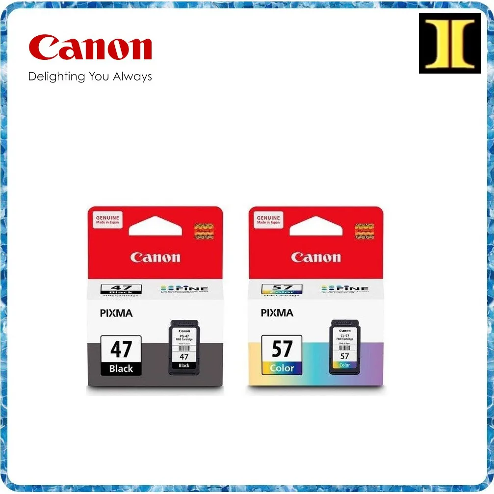 

[ORIGINAL]CANON PG-47 BLACK INK/ CL-57 COLOR INK / CANON 57S SMALL (8.7ML) / CANON PG-47 BLACK (15ML) CL-57 COLOR (13ML)