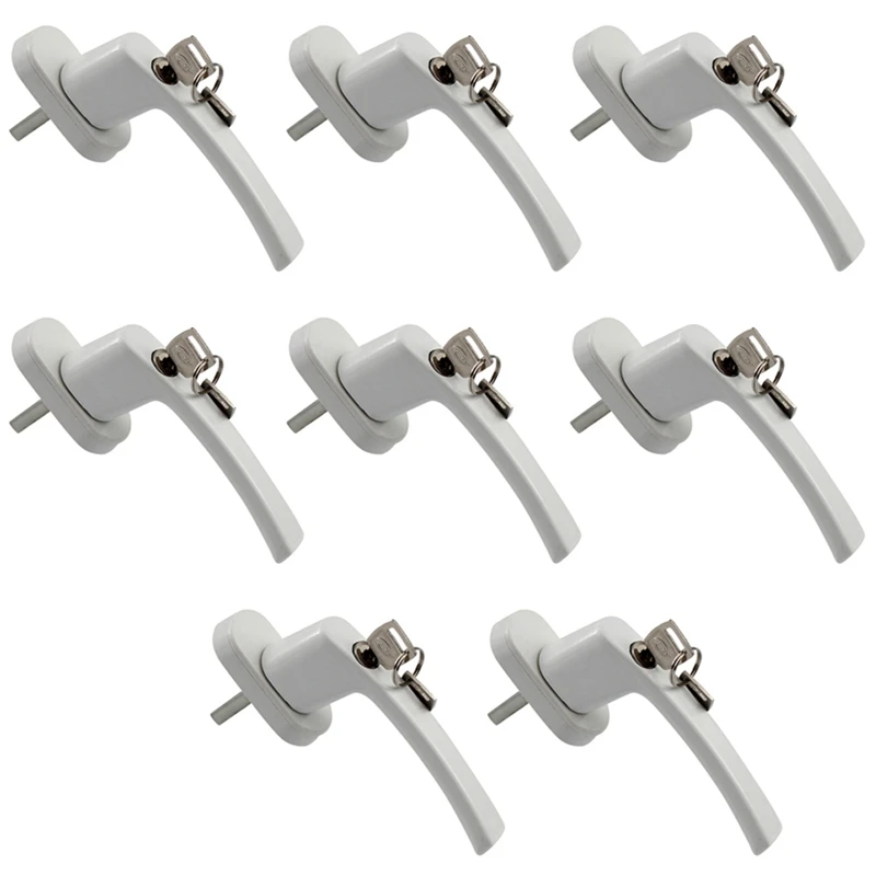 

8 оконных ручек, длина вала 35 мм, Запираемые оконные ручки в наклоне, оконный замок для безопасности детей