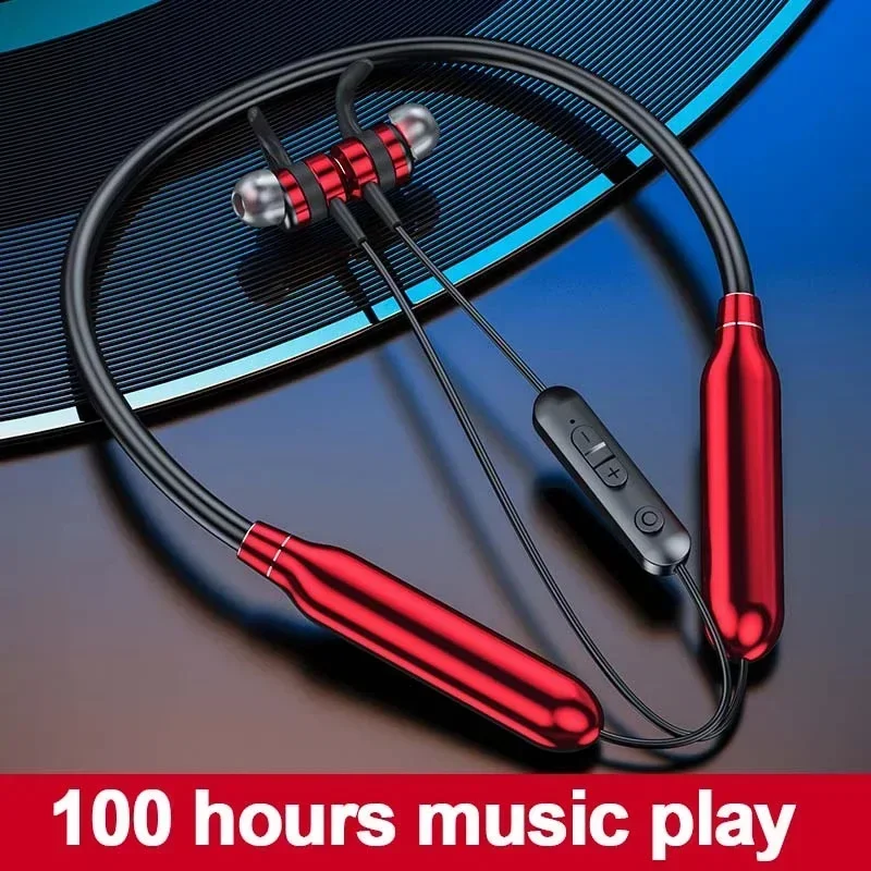 Беспроводные наушники Aurculares с шейным ремешком и микрофоном