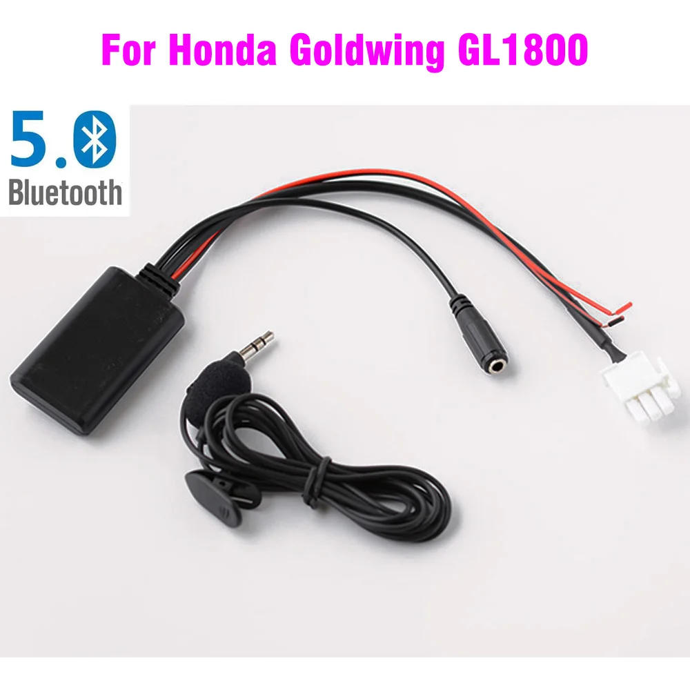 

Мотоциклетный 3-контактный Bluetooth 5,0 беспроводной адаптер стерео музыка для Honda Goldwing GL1800 1800