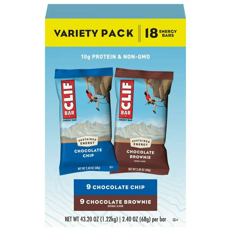 

Bar, Variety Pack, Chocolate Chip, Chocolate Brownie, 10g Protein Bar, 18 Ct, 2.4 oz