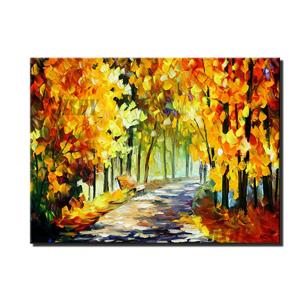 

Abstract Canvas Oil Painting Handmade Oil Painting Art Autumn Landscape Picture For Living Room Home Wall Decoration Unframed