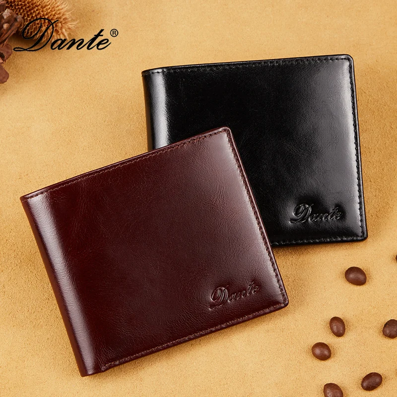 Кошелек мужской кожаный с защитой от кражи и RFID-защитой 100% воска