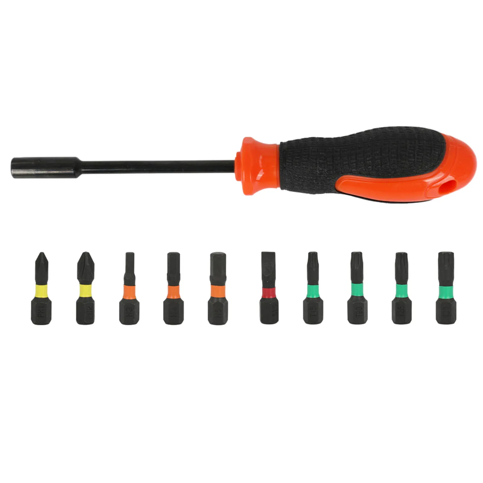 

10 Multifunctional Hex And Cross Screwdriver Bit Adapter With 1pcs Screwdriver Handle PH1/PH2/H3/H4/H5/SL5/T15/T20/T25/T30