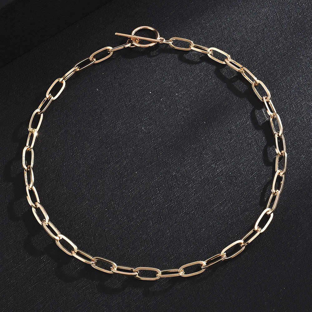 Женское колье из нержавеющей стали золотистого цвета 1 шт