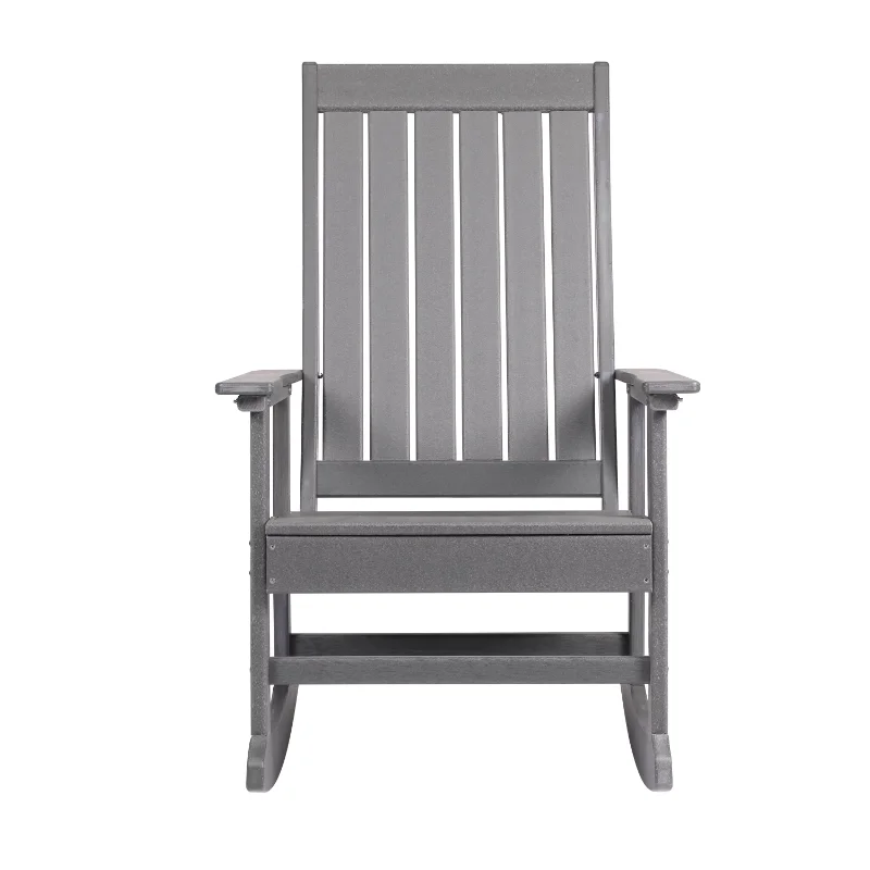 Ez-Care Tek-Wood Adirondack Rocker - Slate Grey  Patio Furniture  Outdoor Bench  Patio Furniture