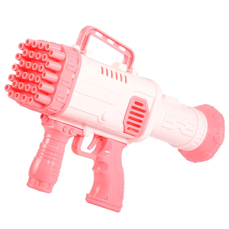 

Children's Bubble Toy 34 Hole Electric Bubble Maker Space Bazooka Shape Porous Bubble Machine
