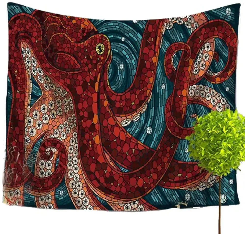 Пляжное полотенце с морскими животными настенное украшение для спальни гостиной