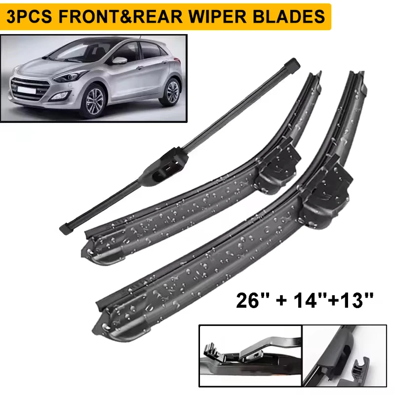 Фото Комплект передних и задних щеток стеклоочистителя для Hyundai i30 GD Elantra GT 2012-2017, 26
