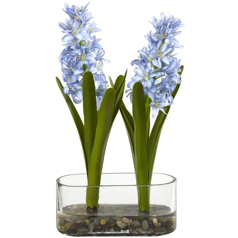 

14 in. Double Hyacinth in Vase Artificial Arrangement
