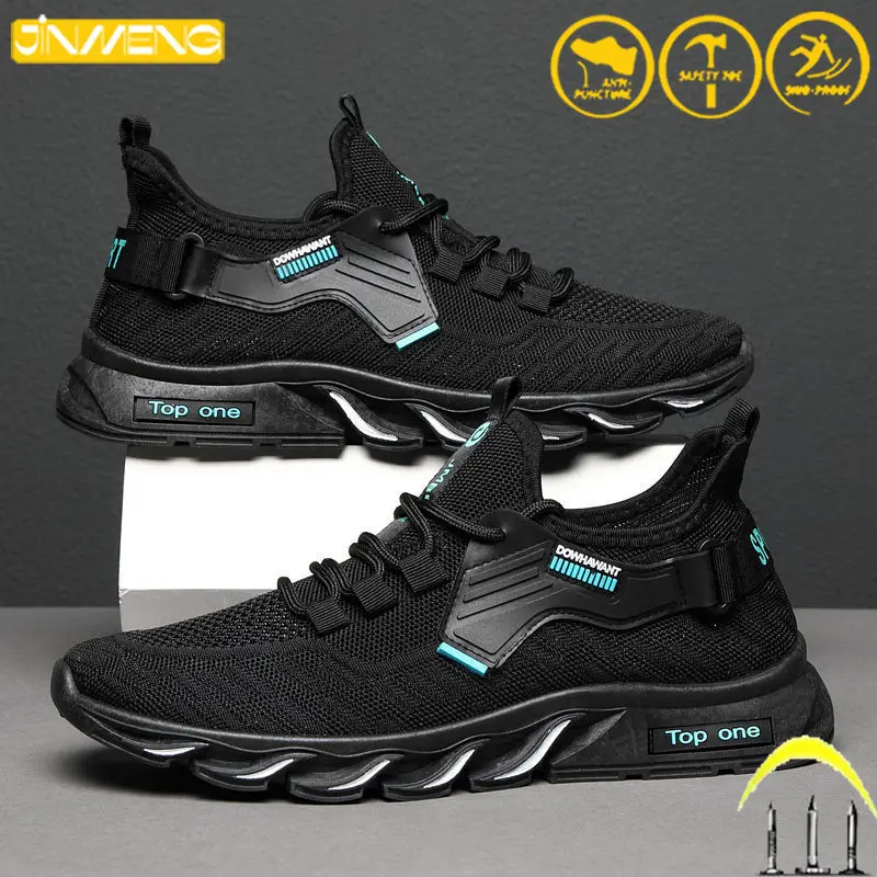 

Lightweight and Comfortable Outdoor Running Sneakers Protective Work Boots Drop Resistant Stab Resistant Men Safety