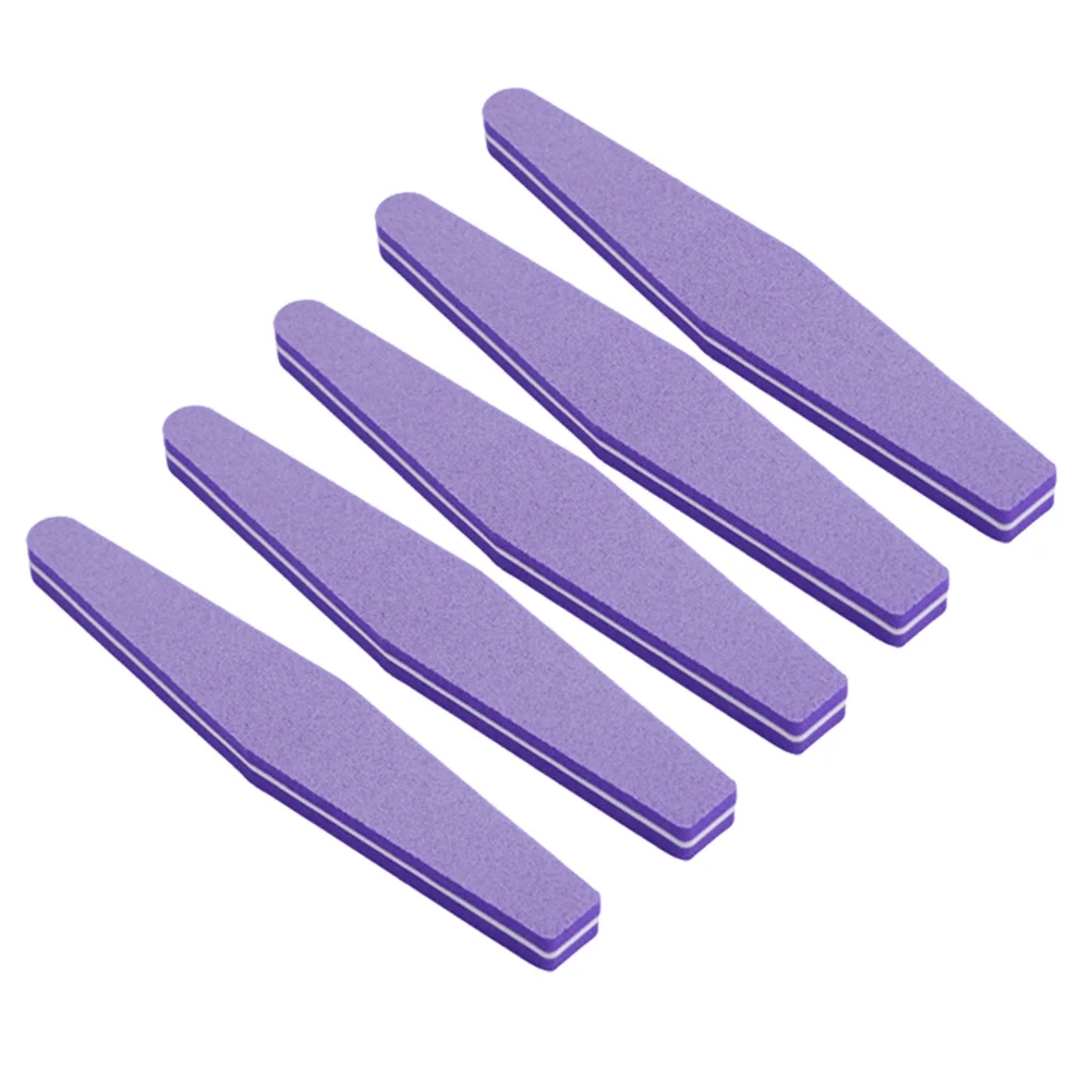 10 Pcs Buffing Block Natural Nails Double-sided File Large 17.8X2.9cm Purple Child
