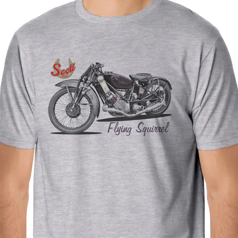 

Vintage Bikes Flying Squirrel Inspire Motorcycle Rider T-Shirt. Summer Cotton Short Sleeve O-Neck Mens T Shirt New S-3XL