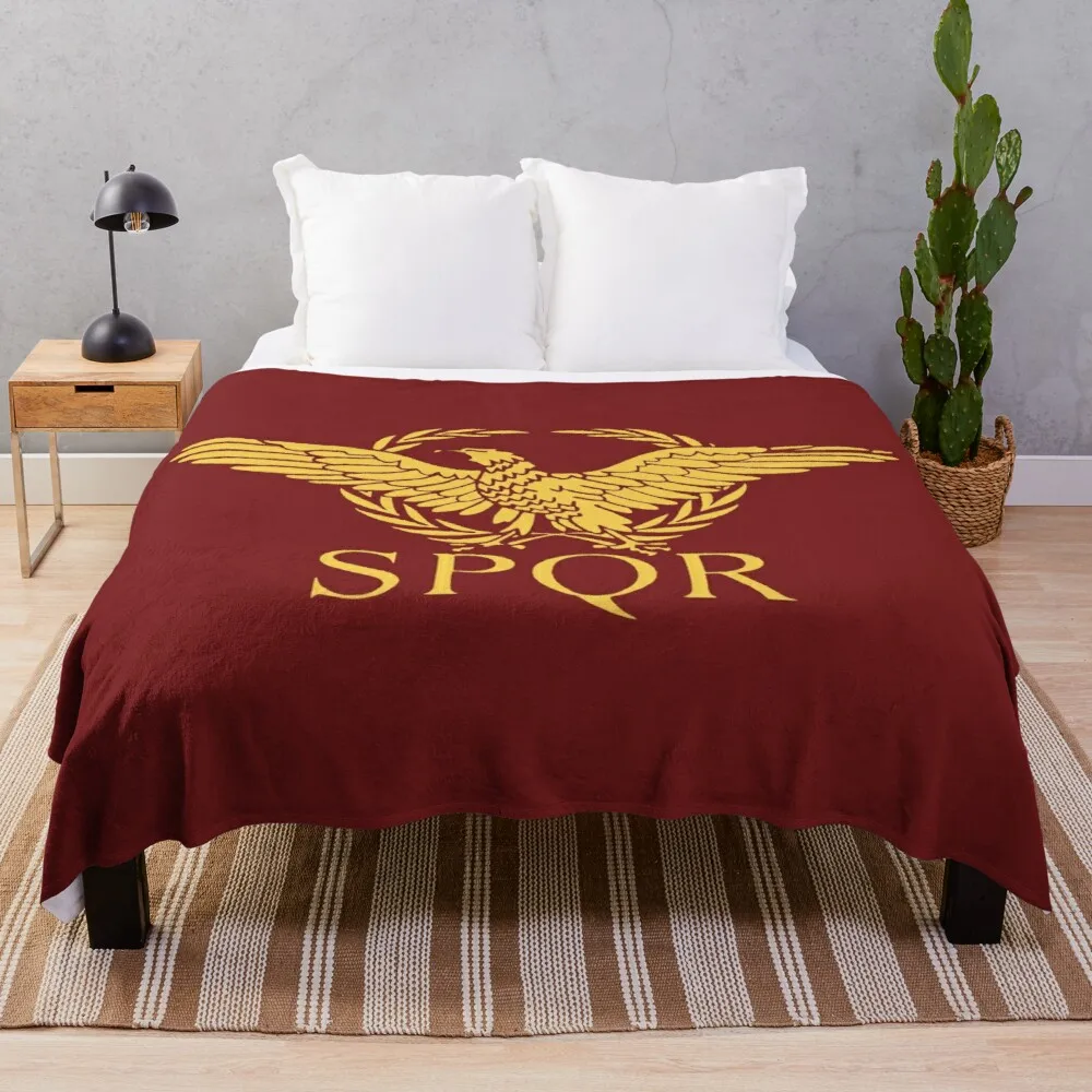 

SPQR Roma Rome Flag Throw Blanket Flannel Soft Blankets