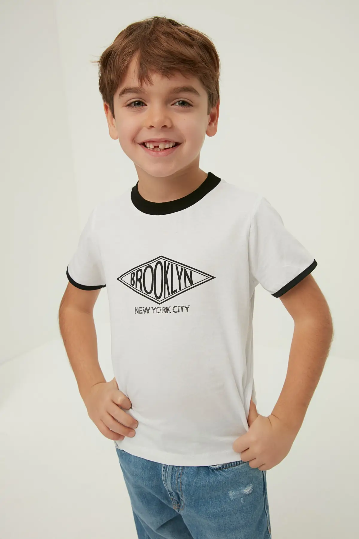 

Printed Male Child Knitted T-Shirt TKDSS22TS0024