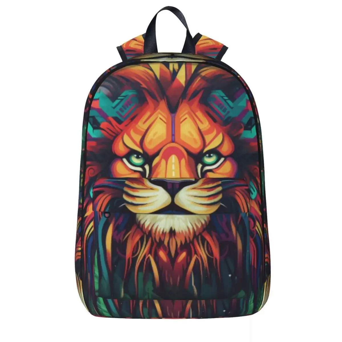 

Lion Backpack Wall Graffiti Visual Impact Travel Backpacks Men Kawaii School Bags Design Big Rucksack