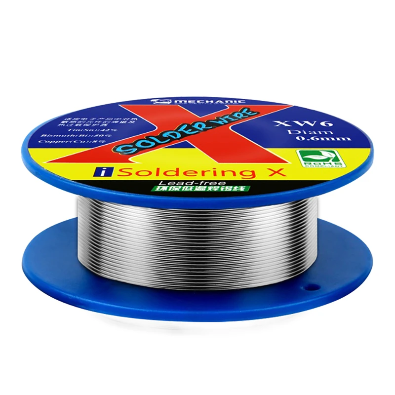 

MECHANIC Lead-Free Soldering Wire Low Temperature XW5 XW6 138℃ 0.5 0.6MM For iPhone X XS 11 Pro Max Solder Welding Tin Tools