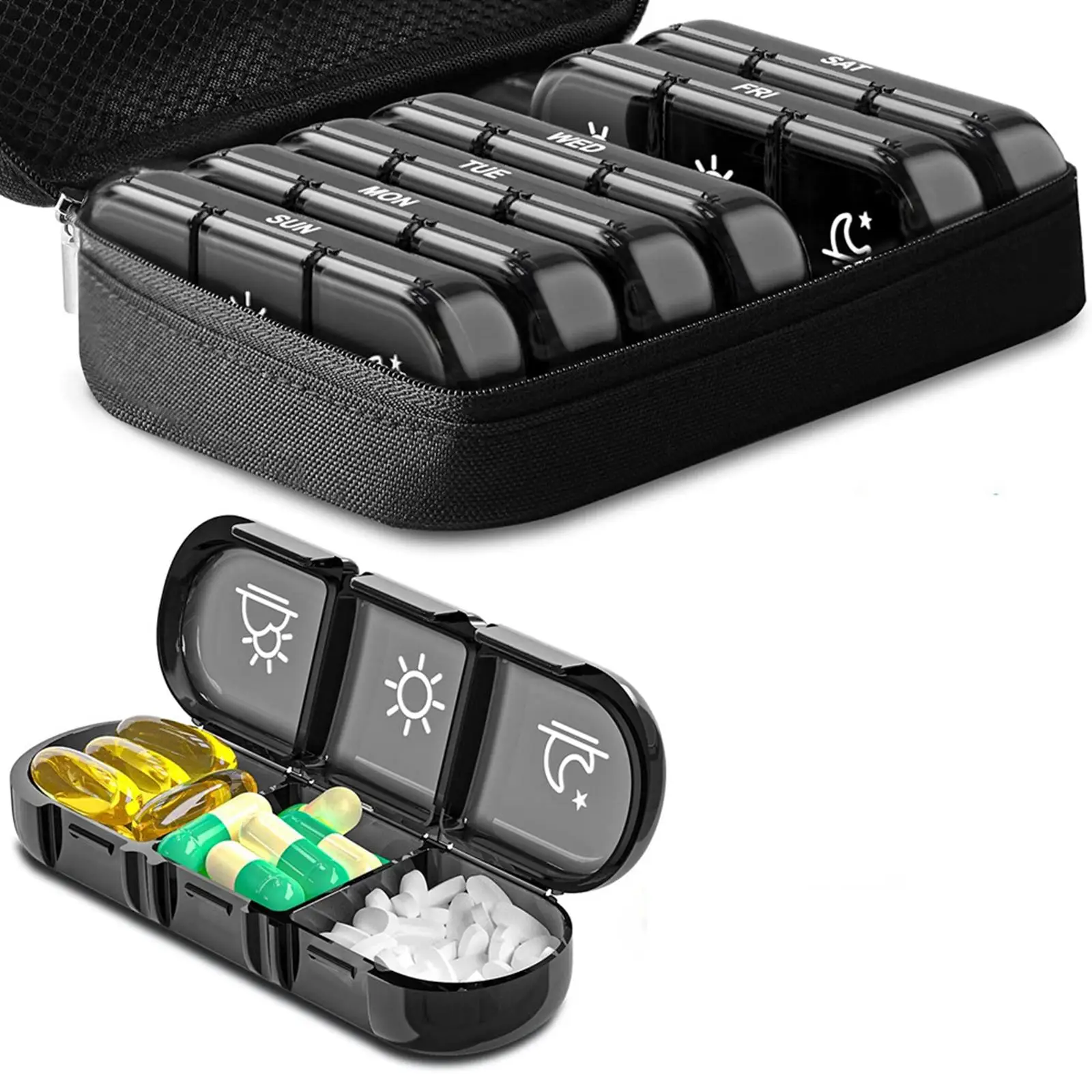 

Cases with 7 Individual Boxes 21 Grid Keeps Your Organized