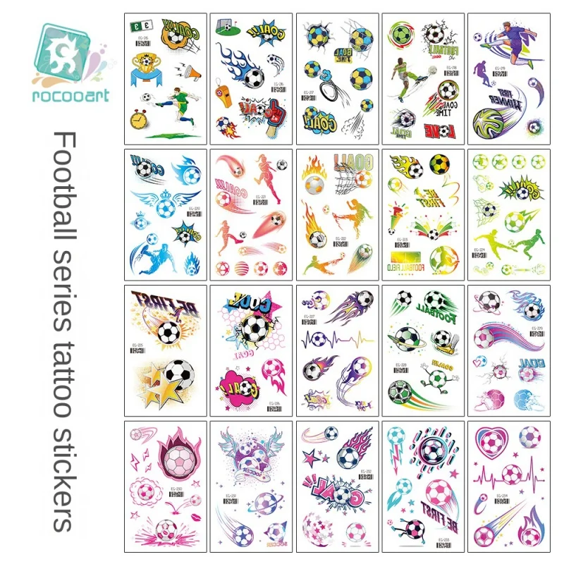 6 шт 2024 новый блеск футбол дети мультфильм милый водонепроницаемый цвет