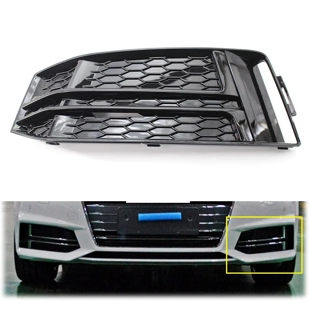

Black ABS Car Accessories Front Bumper Lower Grille Grill Left 8W0807681F For AUDI S4 A4 S-Line B9 2017 2018